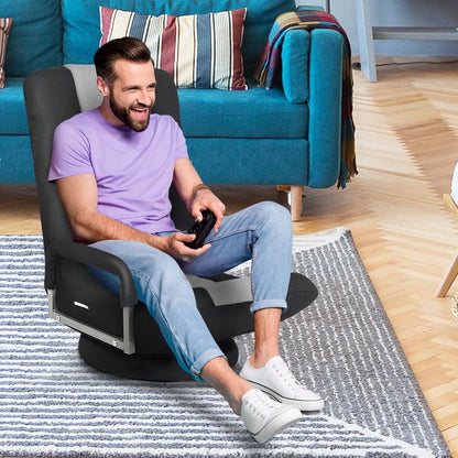 360-Degree Swivel Gaming Floor Chair Backrest