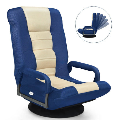 360-Degree Swivel Gaming Floor Chair Backrest