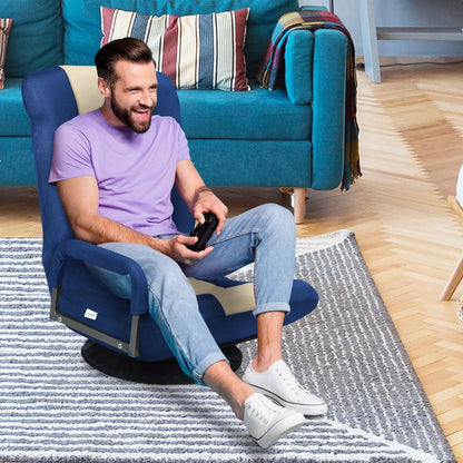 360-Degree Swivel Gaming Floor Chair Backrest