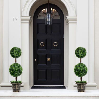 Árbol Artificial de Doble Bola de 36 Pulgadas con Protección UV para Interiores y Exteriores