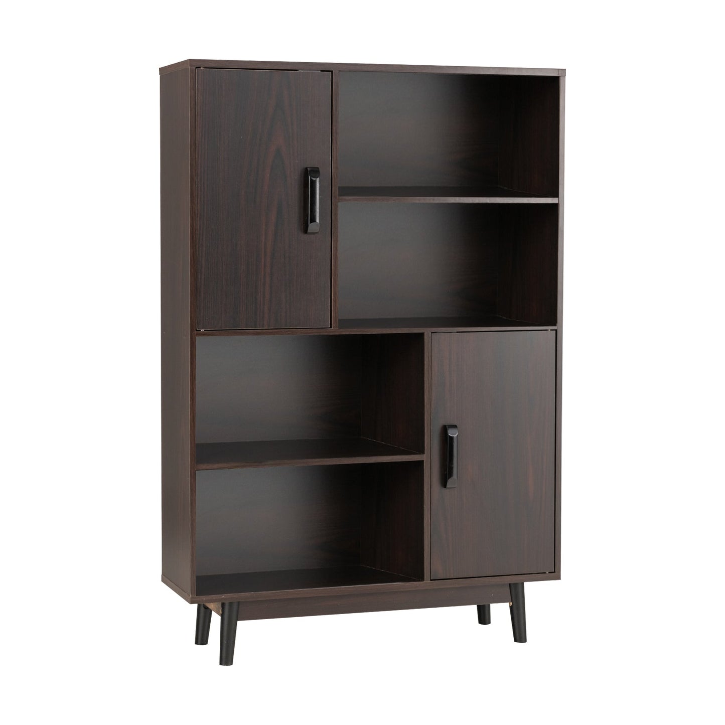 Sideboard Storage Cabinet with Door Shelf-Black