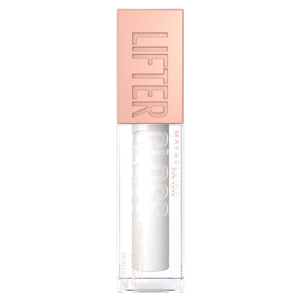 Lip gloss Maybelline New York Lifter, pink nude shade in clear tube with peach cap on Tampa Home & Garden Store