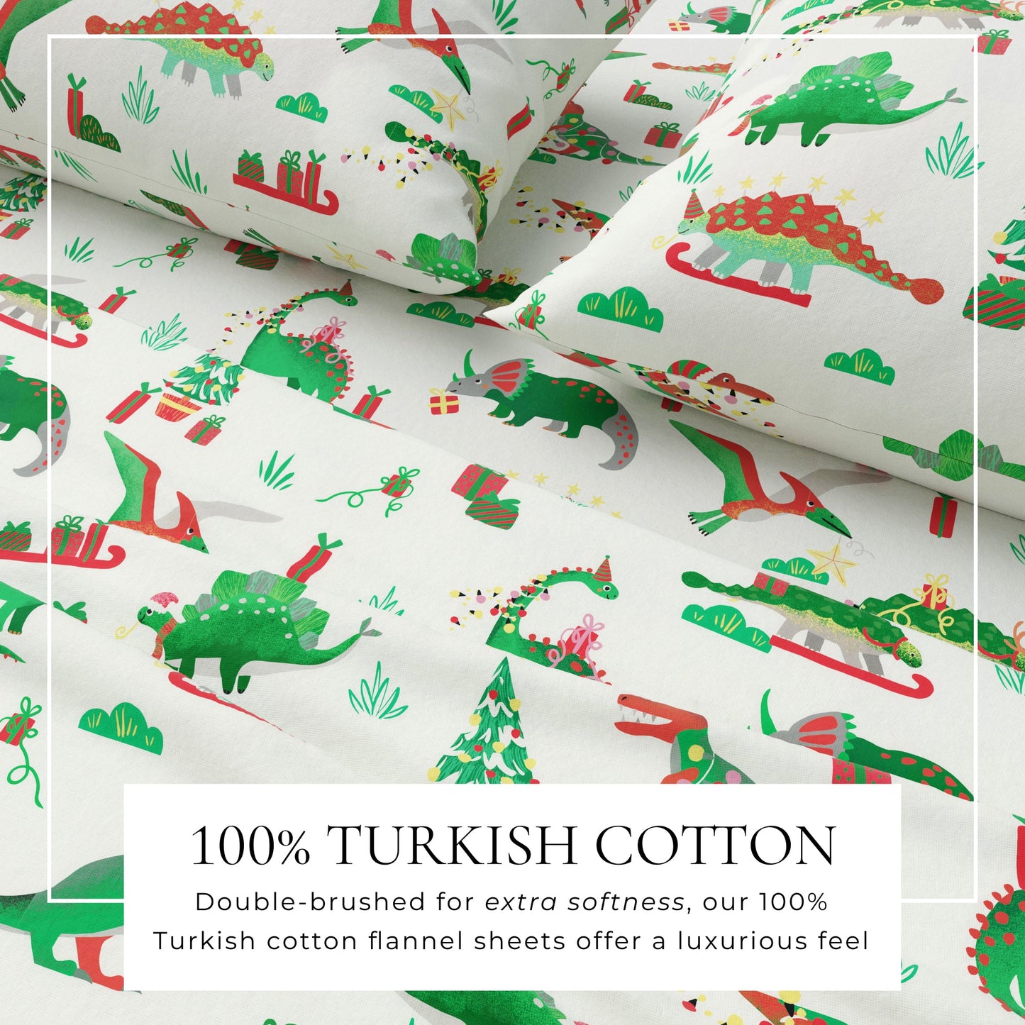Soft and Plush Turkish Cotton Christmas Sheets