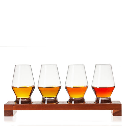 Crystal Tumbler Set and Wooden Flight Board