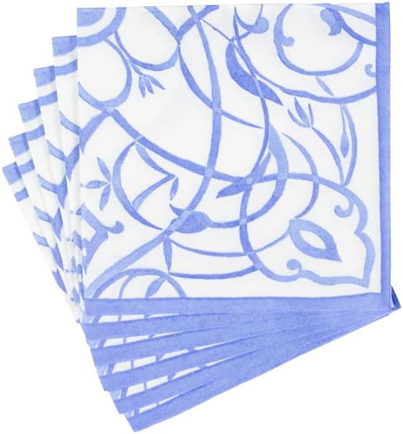 Servilleta de cóctel de cerámica azul del Algarve
