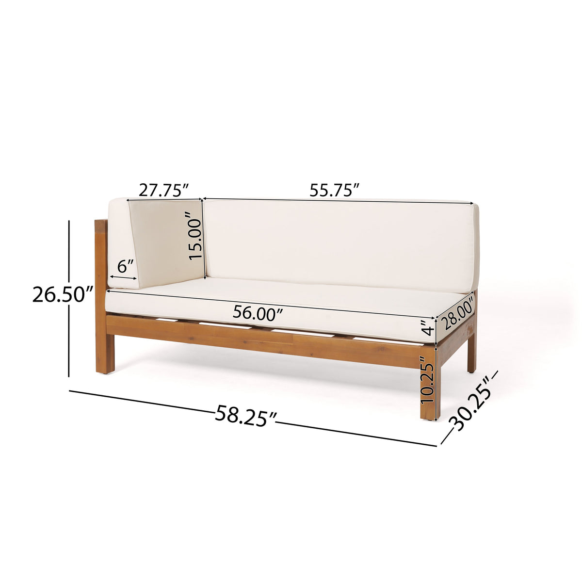 Stylish Outdoor Sofa Set And Acacia Wood Frame