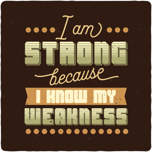 I am Strong men's bamboo viscose graphic tee by Spun Bamboo in brown with beige text on Tampa Home & Garden Store