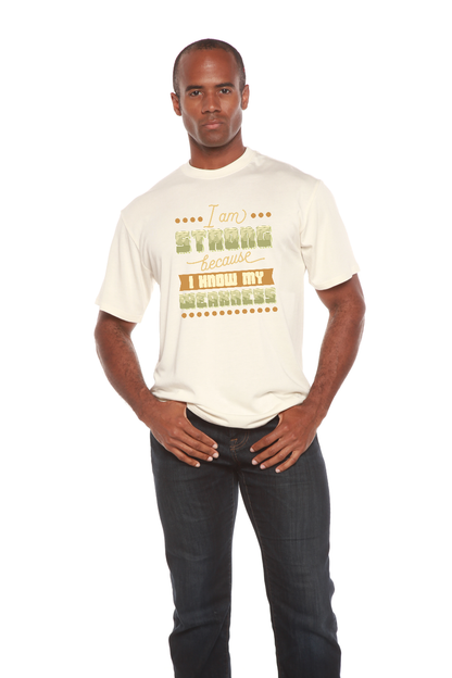 I am Strong men's graphic tee by Spun Bamboo cream bamboo viscose organic cotton short sleeve on Tampa Home & Garden Store