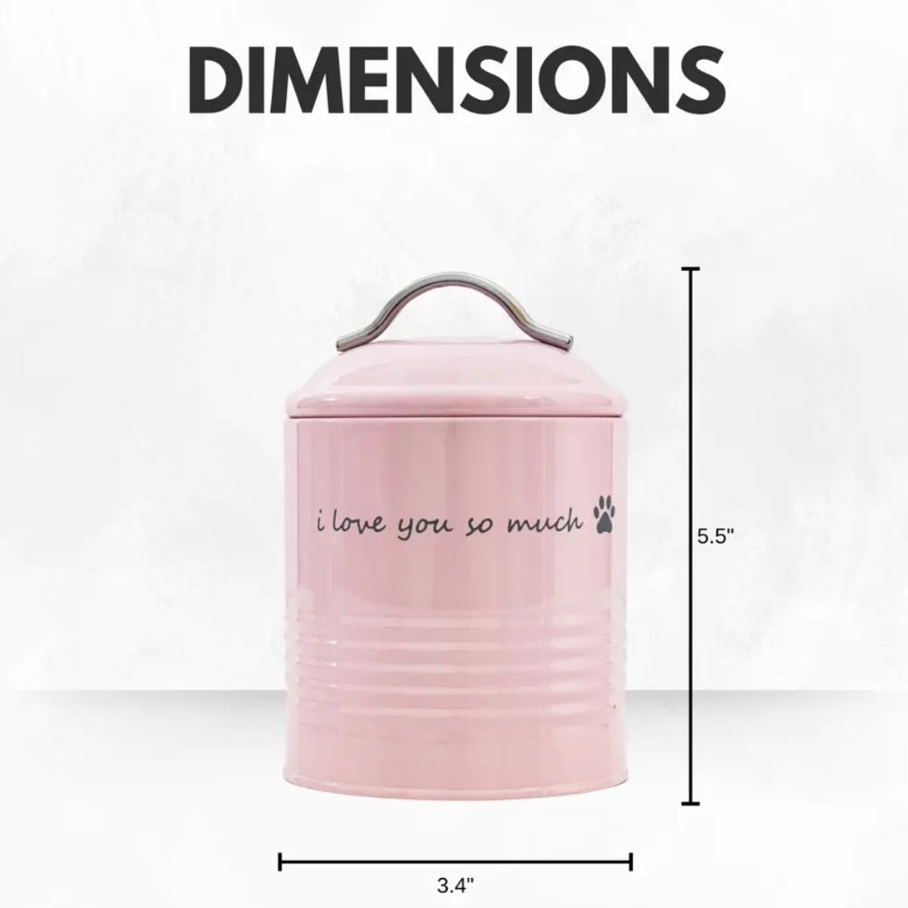 Set de regalo de premios para perros "Te quiero mucho" - Rosa y azul