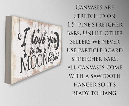 I Love You To The Moon And Back - Canvas