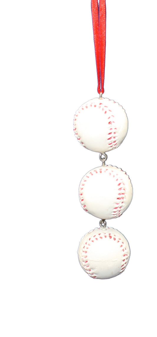Sports Ball Swag Ornament - Baseball - Tampa Home & Garden Store