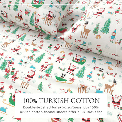 Soft and Plush Turkish Cotton Christmas Sheets