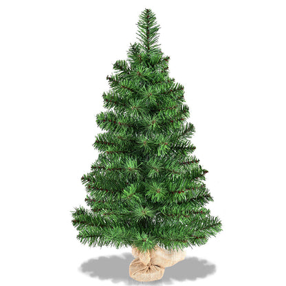 Holiday Season Decor Artificial PVC Christmas Tree green PVC needles burlap base DirectDeals on Tampa Home & Garden Store