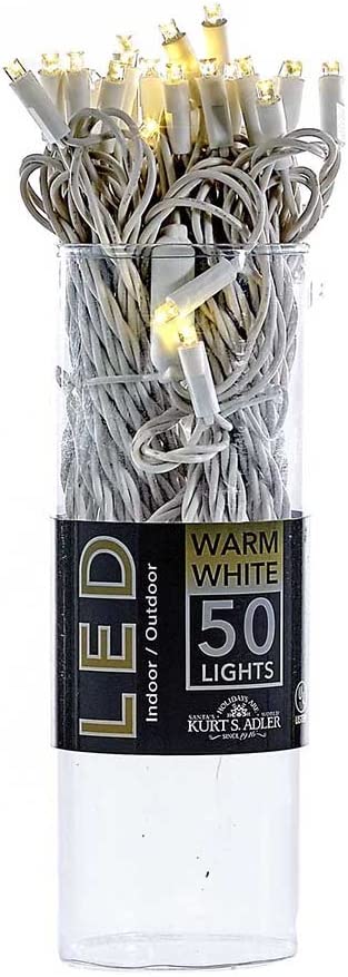50-light warm white LED string lights in a clear jar indoor/outdoor by Kurt Adler on Tampa Home & Garden Store