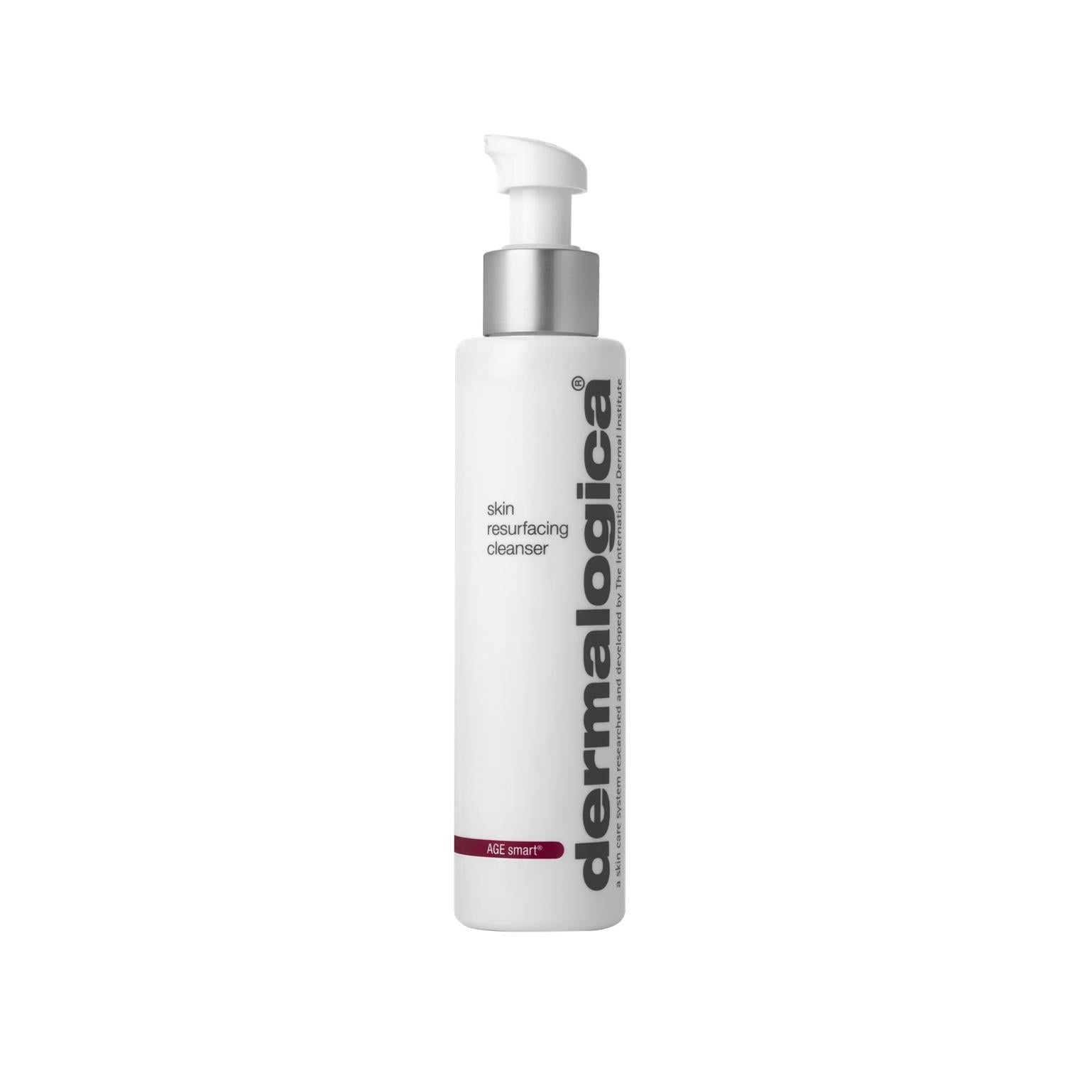 Dermalogica Skin Resurfacing Cleanser bottle with pump, white container, AGE smart label on Tampa Home & Garden Store