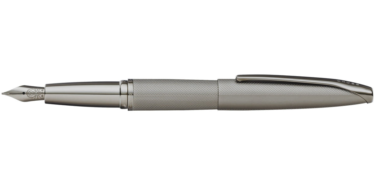 ATX® Sandblasted Titanium Gray Stainless Steel Medium Nib Fountain Pen Cross on Tampa Home & Garden Store