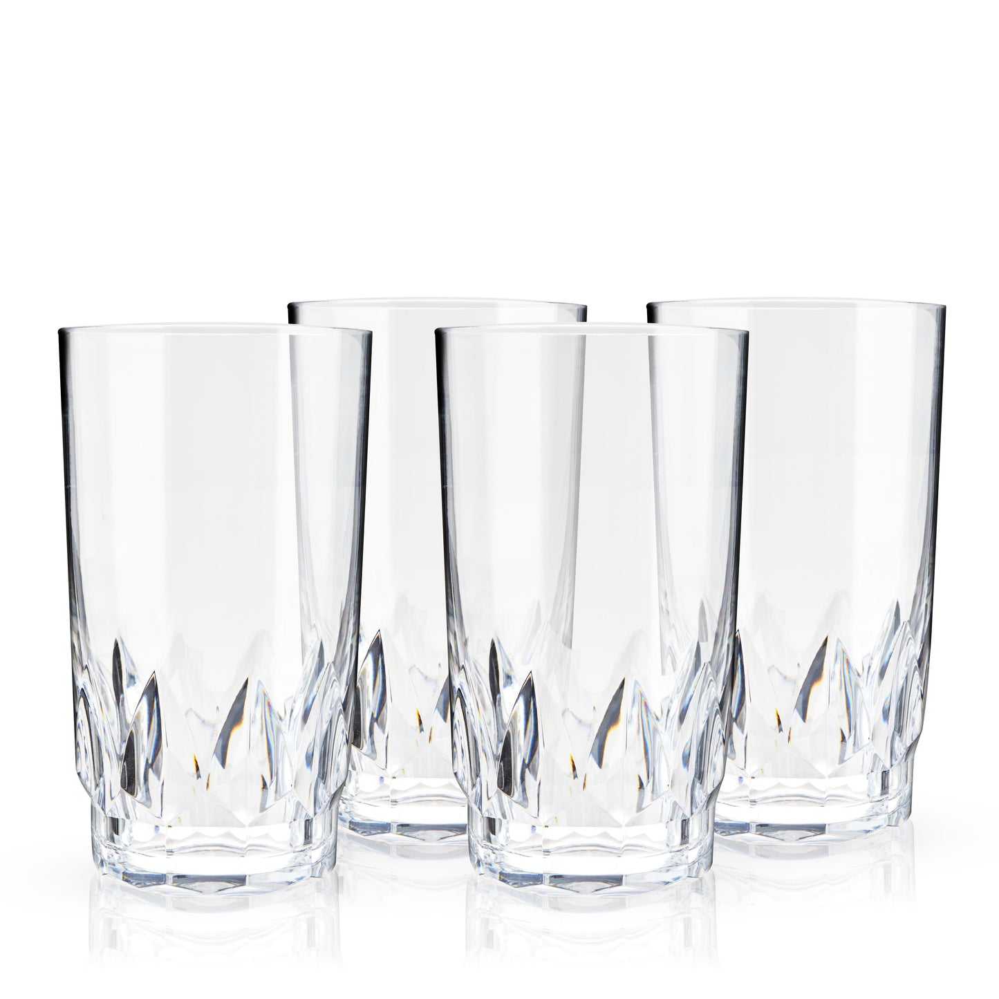 Shatterproof Acrylic Highball Glass Set Of Four