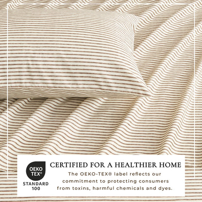 The Striped Microfiber Sheet Set and Soft Finish