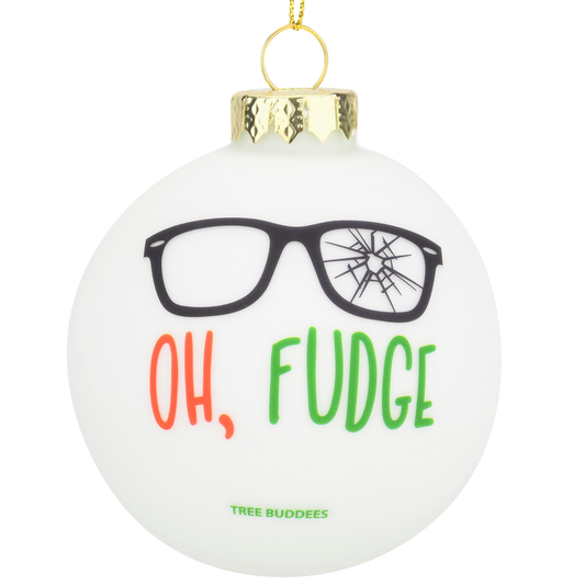 Oh Fudge Funny Glass Christmas Ornament - Tampa Home & Garden Store