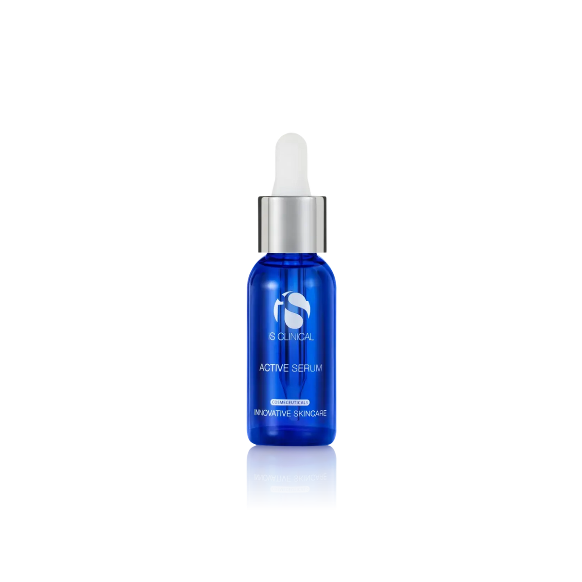 iS Clinical Active Serum blue glass dropper bottle with silver cap on Tampa Home & Garden Store