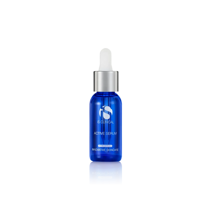iS Clinical Active Serum blue glass dropper bottle with silver cap on Tampa Home & Garden Store
