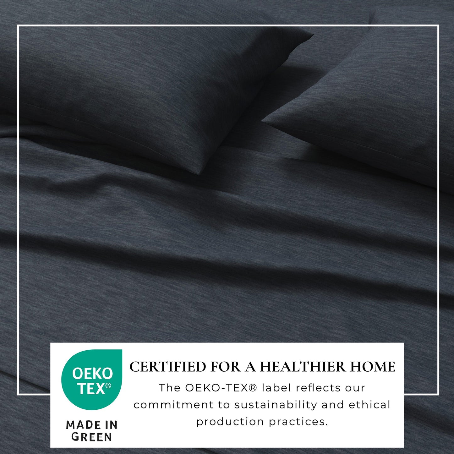 Heathered Jersey and Cotton Blend Bed Sheets