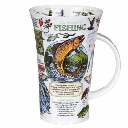 Taza de porcelana fina World of Fishing, estilo Glencoe, de Dunoon