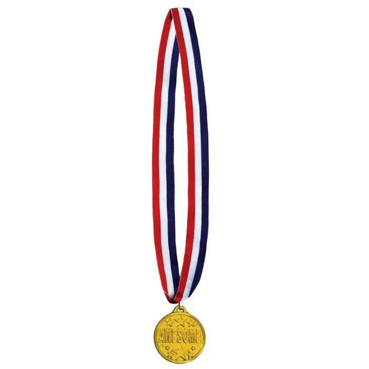 Award Medal with Ribbon gold finish on red-white-blue ribbon for exceptional service on Tampa Home & Garden Store