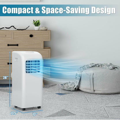 Aire acondicionado portátil de 8000 BTU (Ashrae) con función de deshumidificador