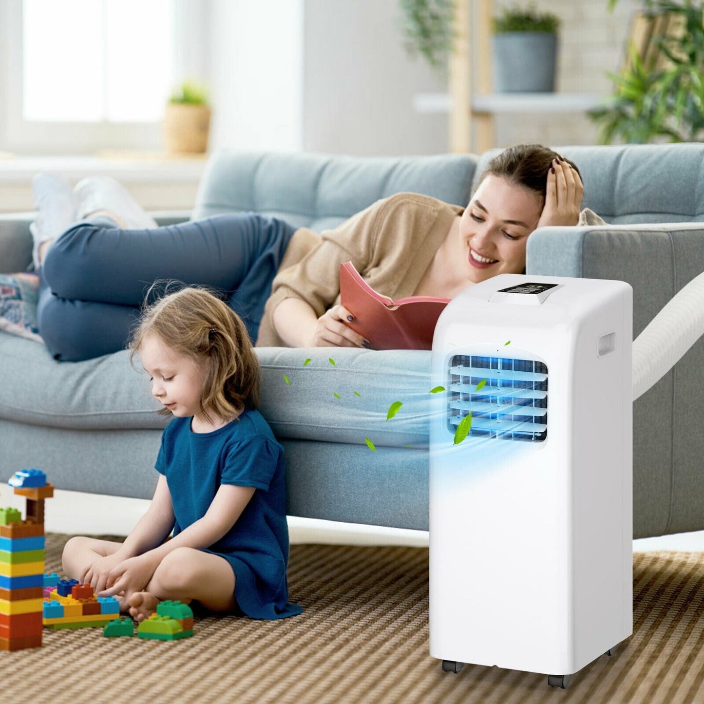 Aire acondicionado portátil de 8000 BTU (Ashrae) con función de deshumidificador