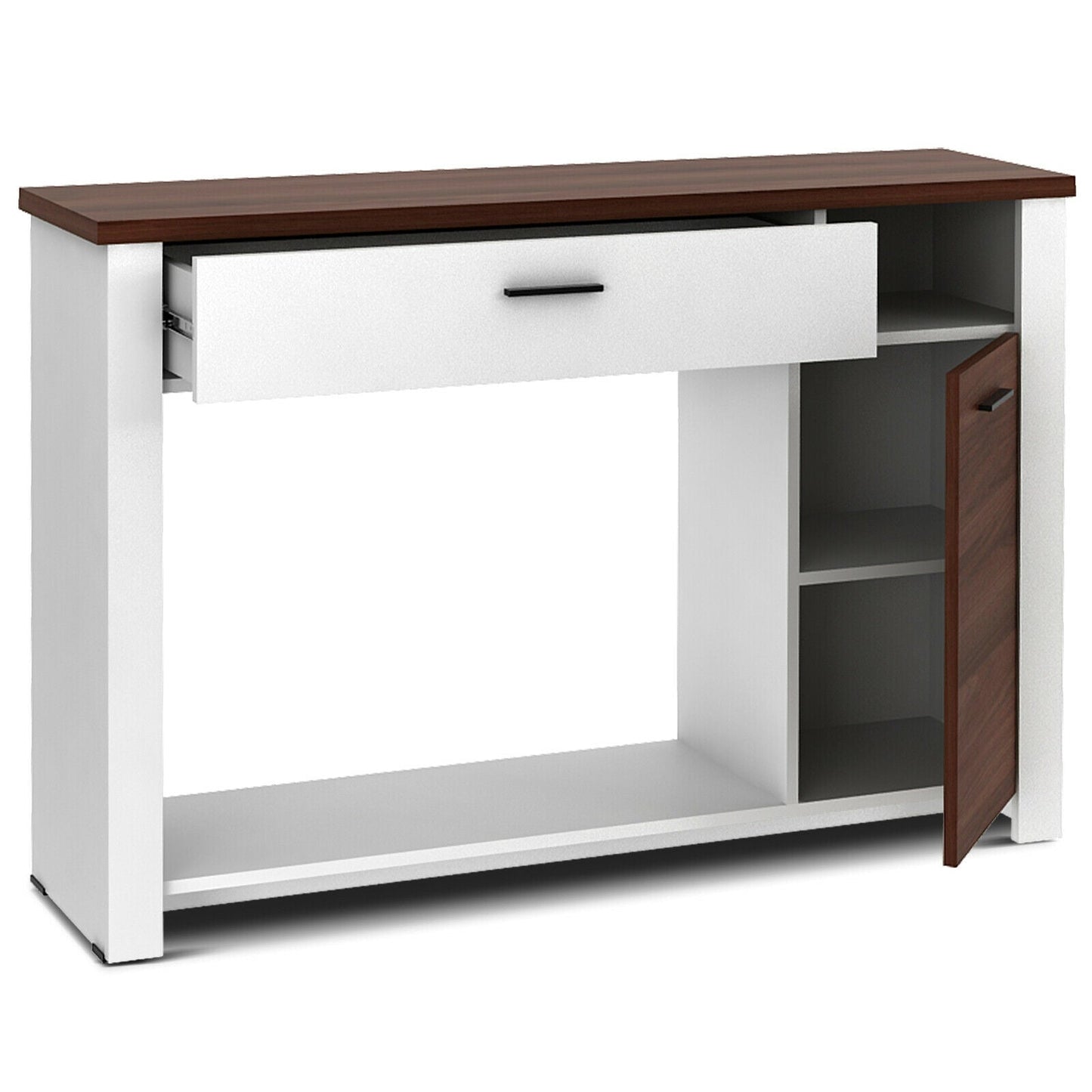 Mesa consola de 48 pulgadas con cajón y armario