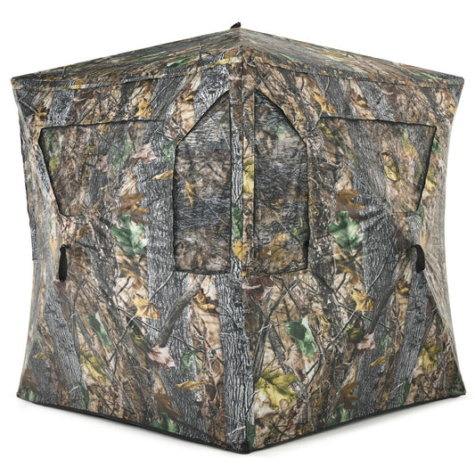 3 Person Portable Pop-Up Ground Blind camouflage with gun ports by GemGear carrying bag on Tampa Home & Garden Store