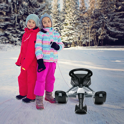 Kids snow sled with steering wheel and double brakes DirectDeals two kids on Tampa Home & Garden Store