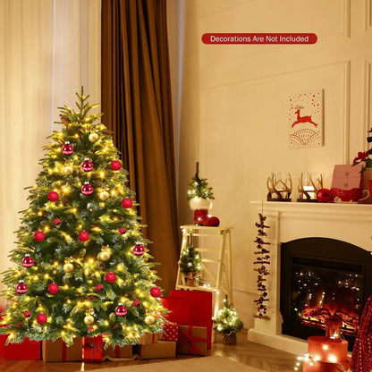 Pre Lit Snowy Christmas Hinged Tree with Lights