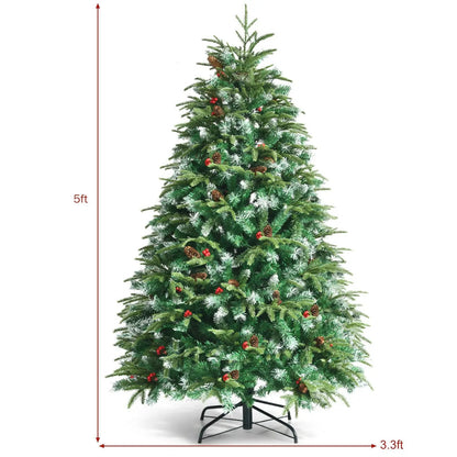 Pre Lit Snowy Christmas Hinged Tree with Lights