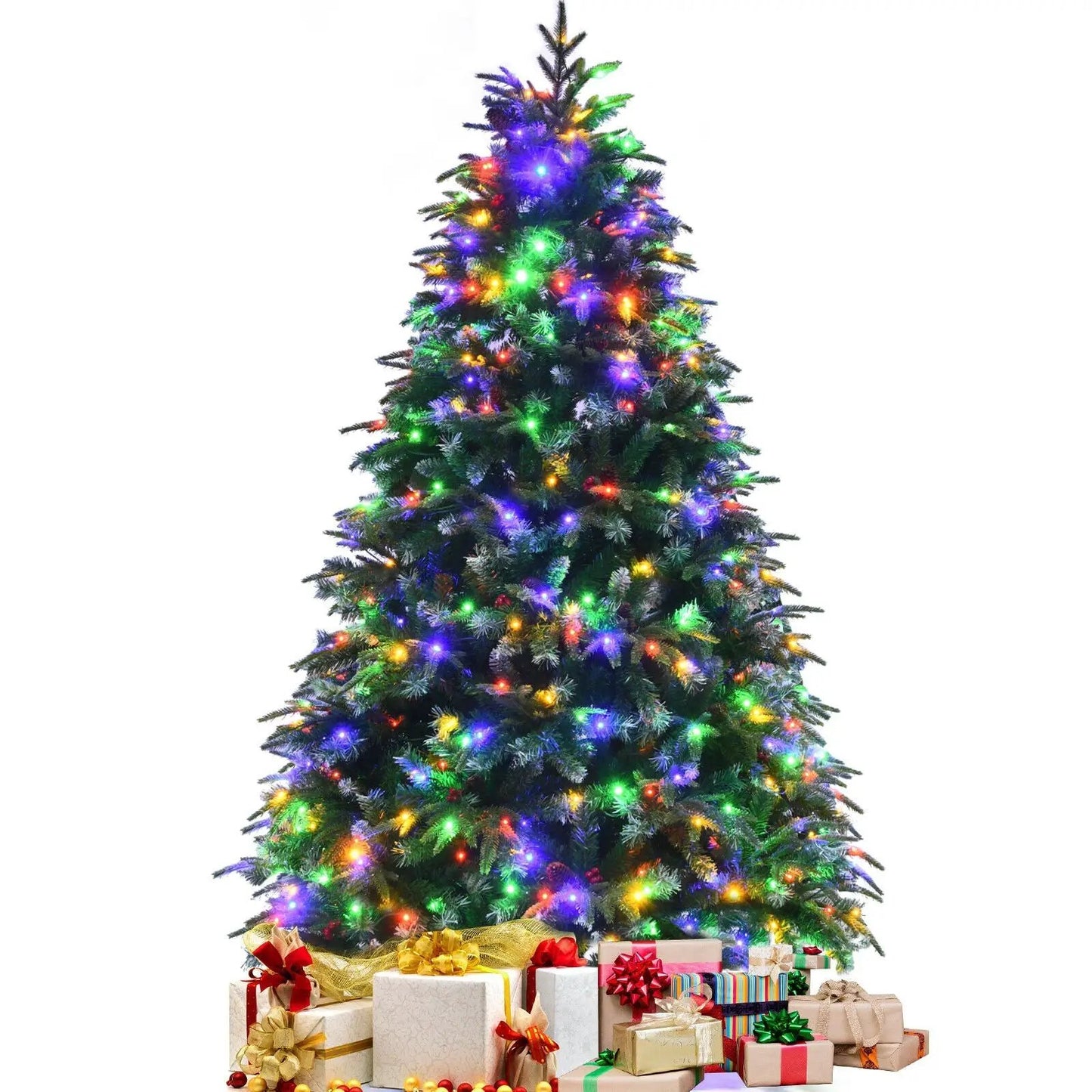 Pre Lit Snowy Christmas Hinged Tree with Lights