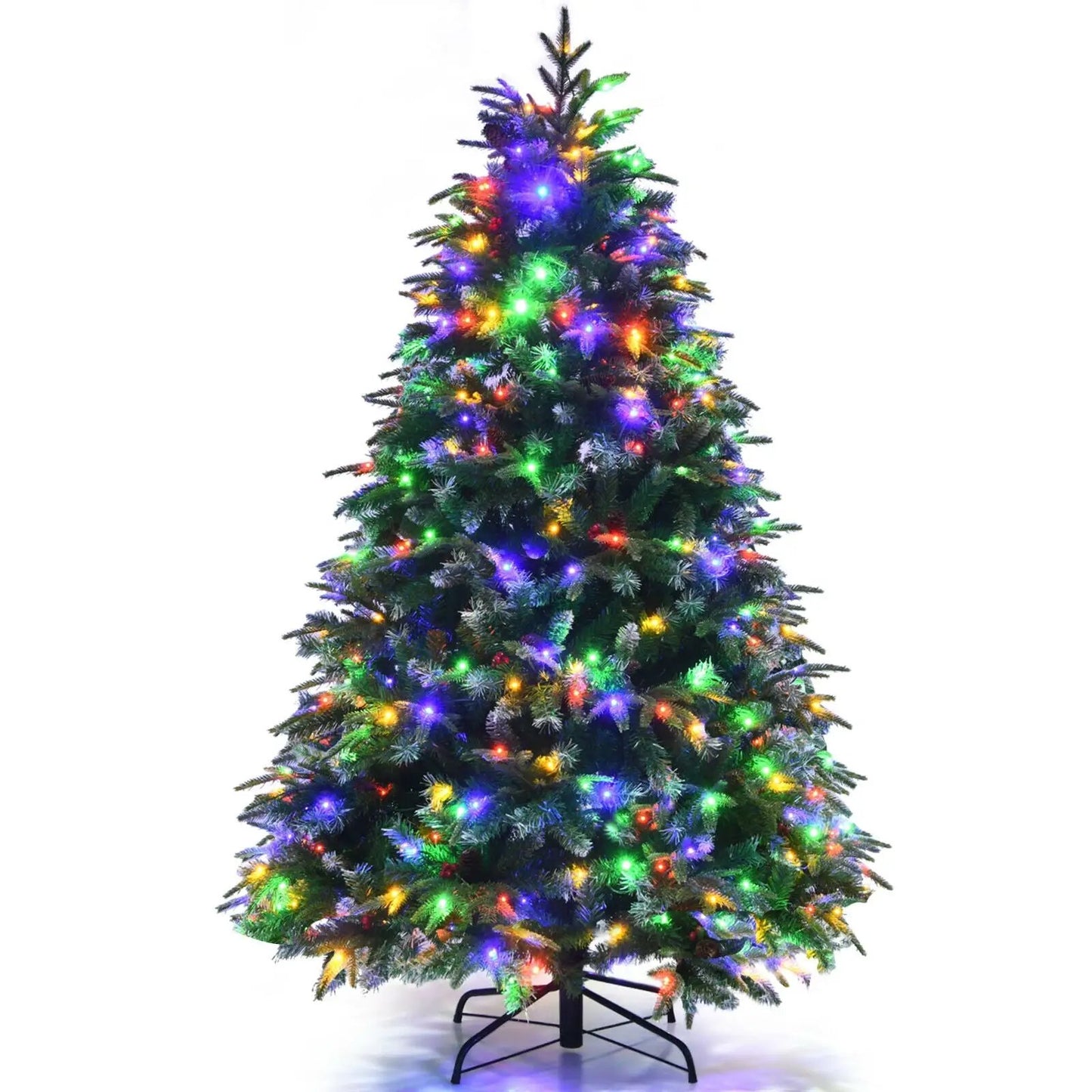 Pre Lit Snowy Christmas Hinged Tree with Lights