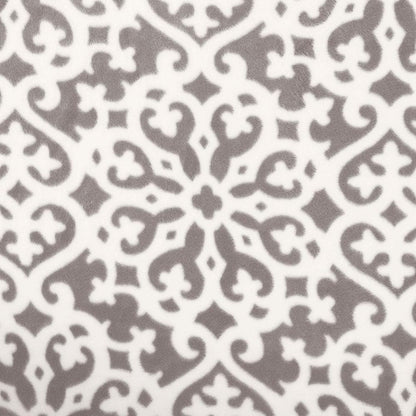 Velvet Stretch Slipcover Gale Collection taupe damask pattern Great Bay Home on Tampa Home & Garden Store