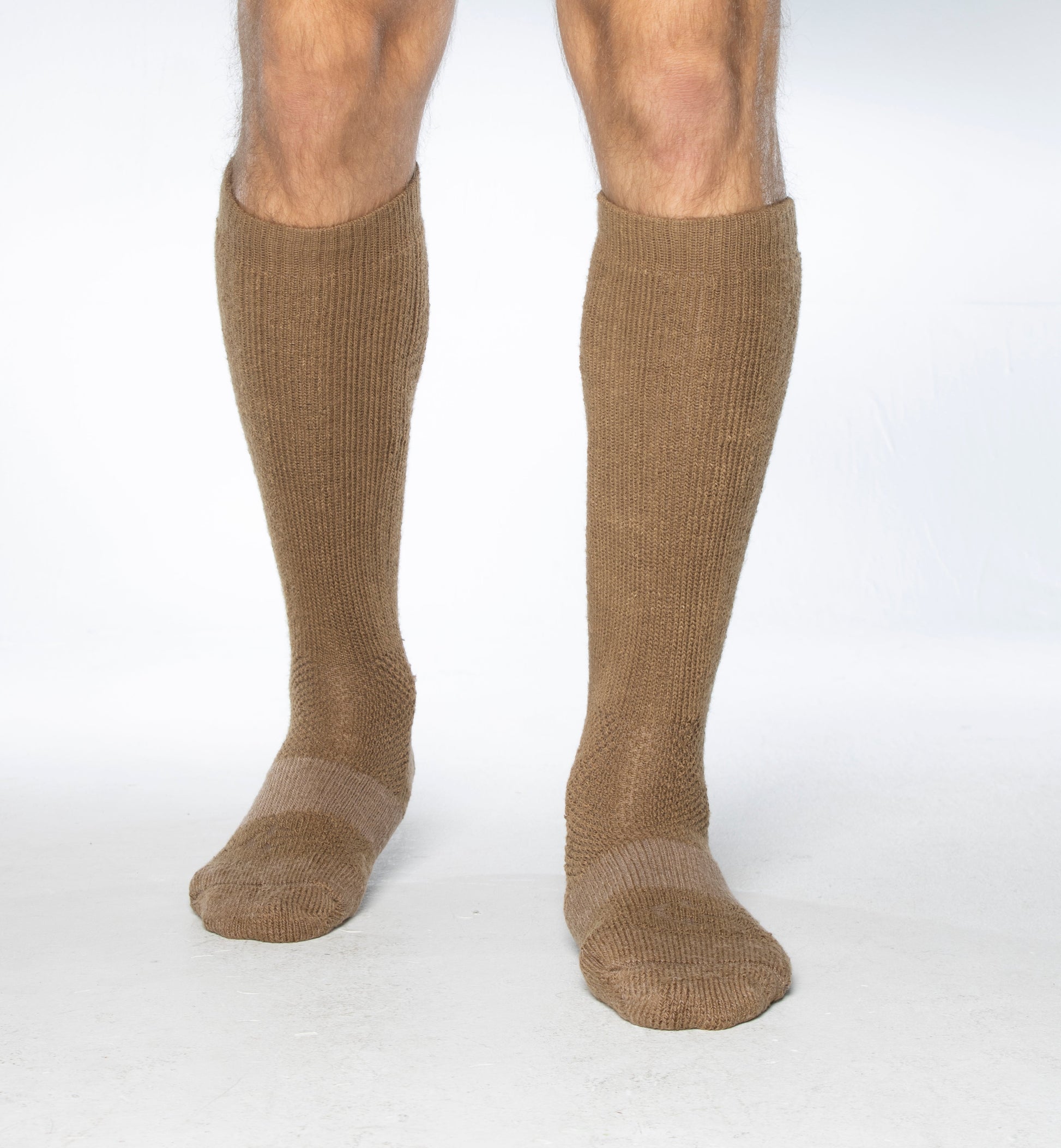 ICE Sock knee socks brown ribbed knit by Covert Threads military brand, set of 2 on Tampa Home & Garden Store