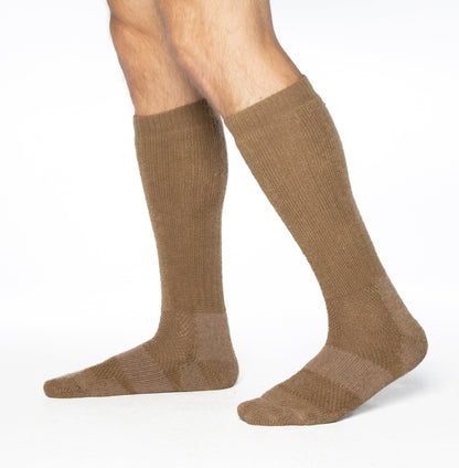 ICE Sock pair knee-high tactical brown tan socks by Covert Threads military sock on Tampa Home & Garden Store