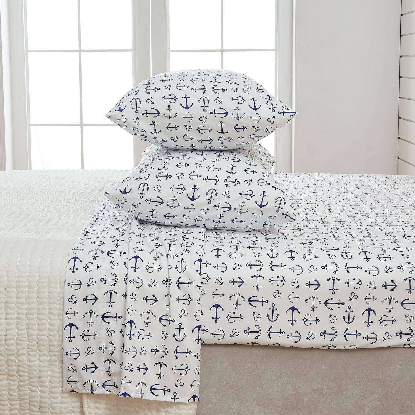 Lightweight Coastal Printed Sheet Set and Covers