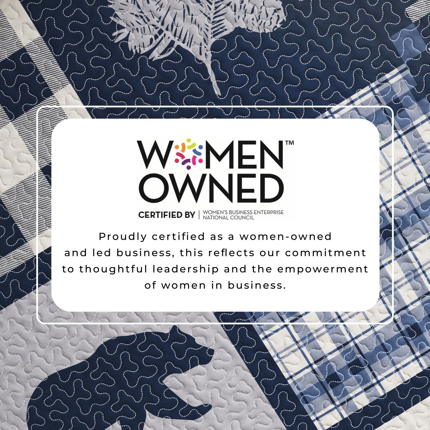 Plaid Lodge Quilt Set and Reversible Bear Design