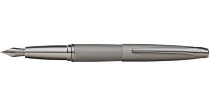 ATX Sandblasted Titanium Gray stainless steel fountain pen with a medium nib by A.T. Cross on Tampa Home & Garden Store