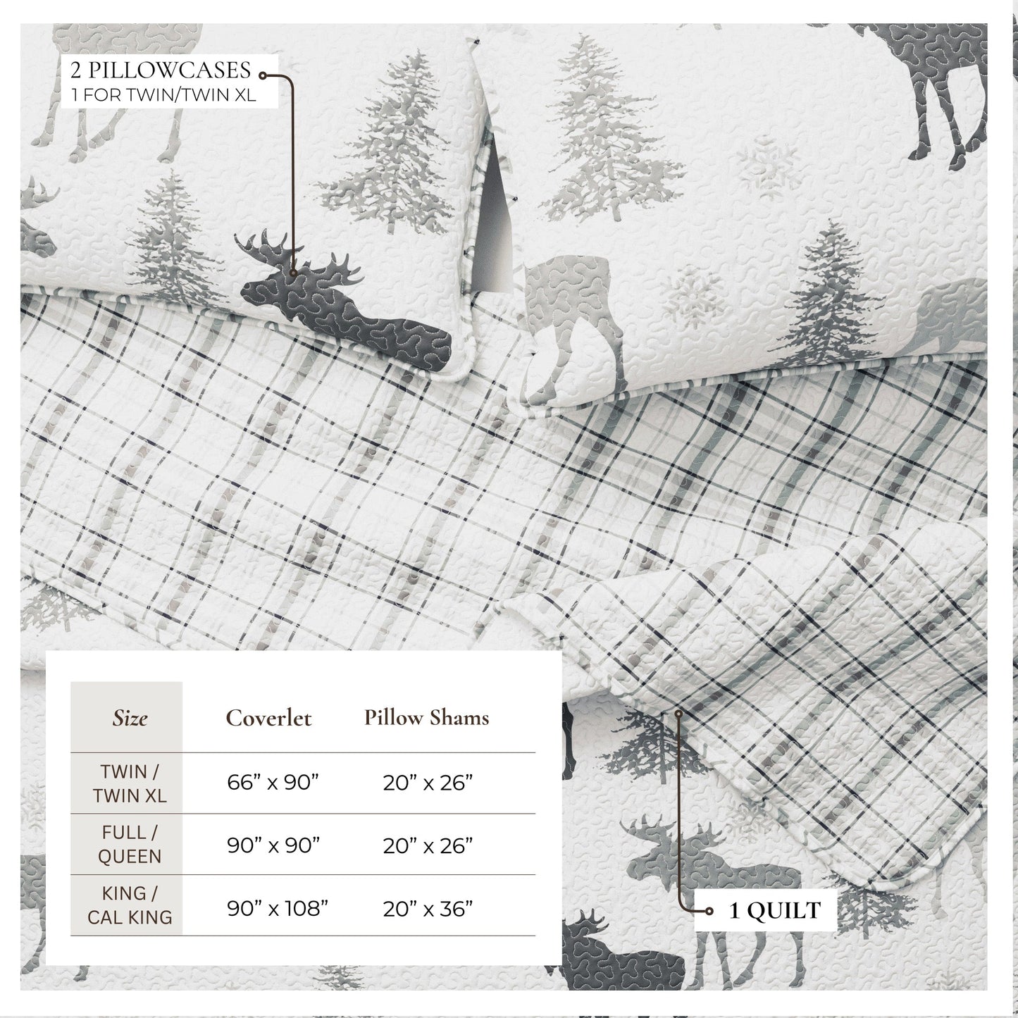 Cozy Wilderness Lodge Quilt and Moose Print