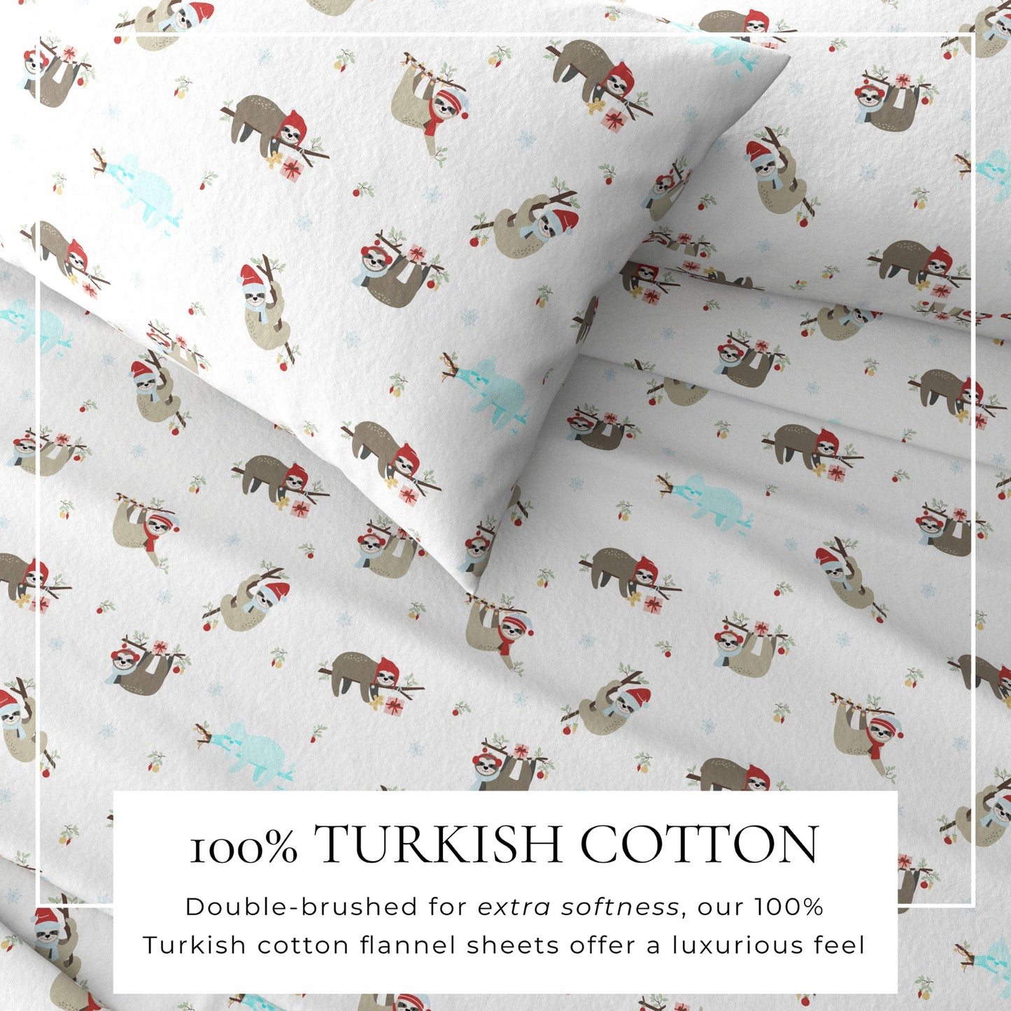 Soft and Plush Turkish Cotton Christmas Sheets