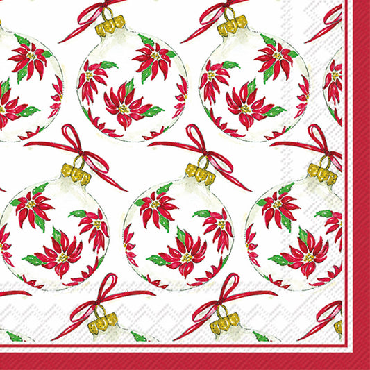Ornements de poinsettia - Serviette de table