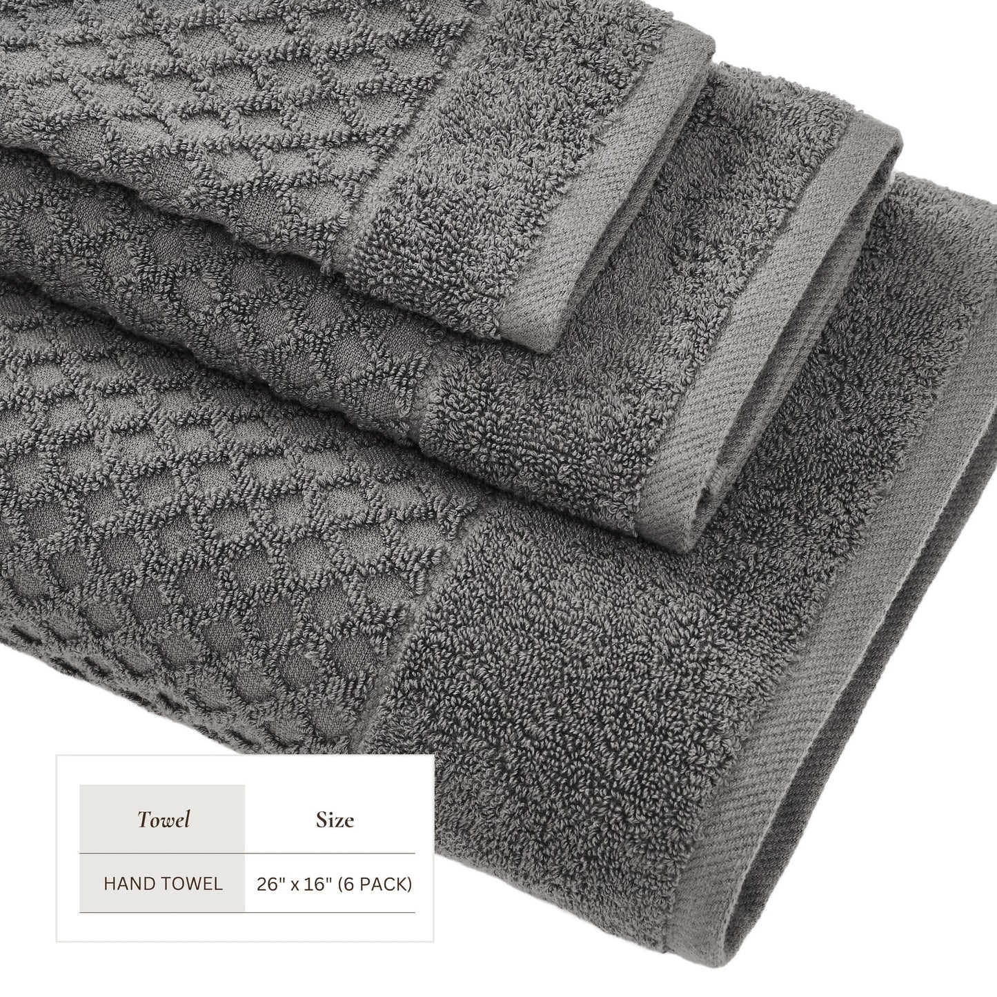 Cotton Diamond Waffle Weave Bath Towel Set