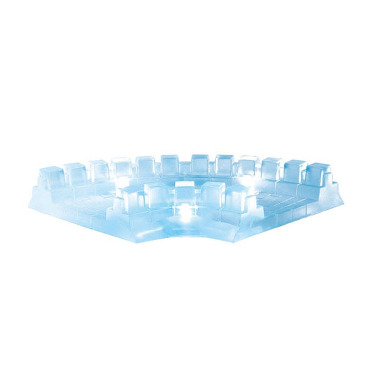 Route du château de glace illuminée - Virage