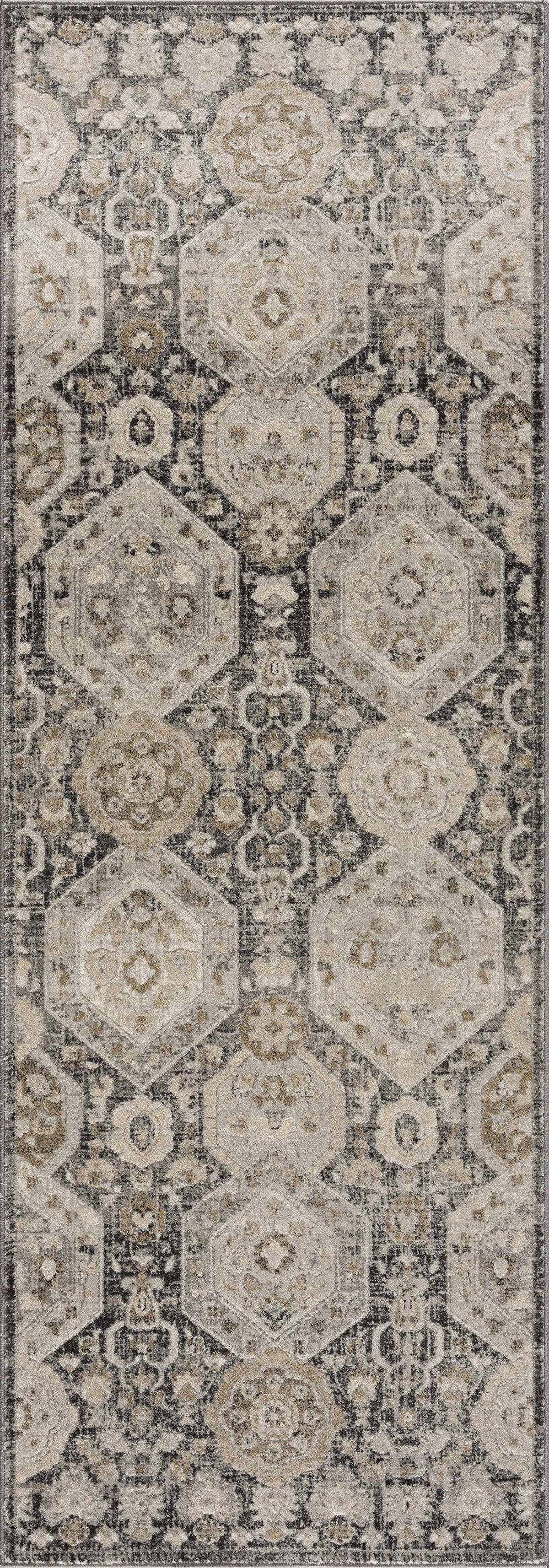 Minoa Area Rug by Boutique Rugs in taupe and ivory with medallion pattern on Tampa Home & Garden Store
