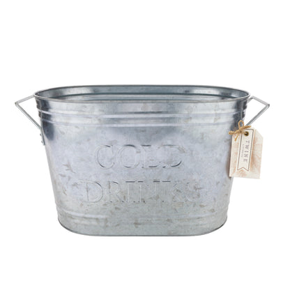 a Galvanized Metal Tub for Chilled Drinks